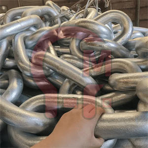 Chaîne d'ancre marine à maillons ouverts galvanisée à chaud HLM U1 U2 U3, chaîne à maillons sans goujons, chaîne d'ancre marine standard - Product Image 2