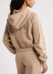 Sudaderas con capucha de manga larga para mujer de alta calidad más vendidas, ropa de invierno de Color sólido hecha a medida, técnica lavada a la piedra, otoño con capucha - Product Image 3