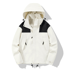 Chaqueta cortavientos de color de retales para hombre, chaqueta con cordón de estilo vintage, chaqueta de ropa de senderismo Unisex personalizada, servicio OEM - Product Image 4