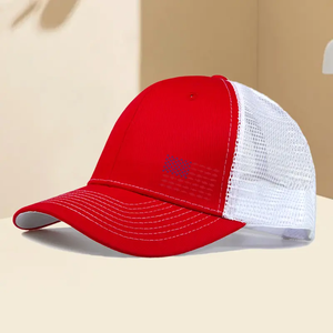 Gorra de béisbol de malla con patrón de bandera americana para viajes de primavera y otoño, opción ideal para regalos - Product Image 3