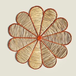 Assiette de présentation ronde en rotin fait main, sets de table ronds floraux, sets de table en rotin naturel pour la salle à manger, vente en gros - Product Image 3