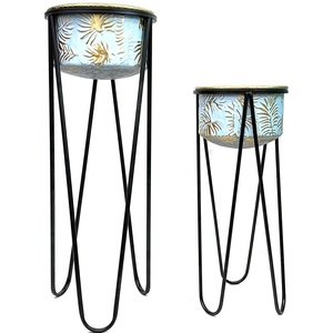 Macetas de metal de diseño atractivo para decoración de hogar y jardín, maceta de flores con acabado Dorado, la mejor calidad, llegada caliente - Product Image 4