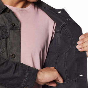 เสื้อแจ็คเก็ตยีนส์สไตล์ใหม่ราคาขายส่งสําหรับผู้ชายมีสไตล์ 2023 เสื้อแจ็คเก็ตยีนส์ผู้ชายออกแบบใหม่ที่กําหนดเอง - Product Image 3