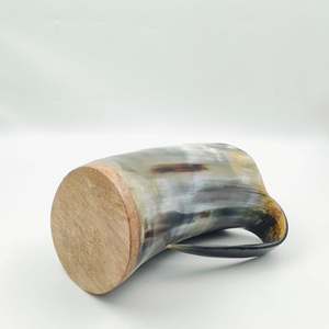 Handcrafted Viking Horn Mug Rustic Ale Tankard <b>for</b> Beer Unique Business Gift <b>for</b> <b>Men</b> Norse Fans Medieval Lovers Logo Star - Product Image 1