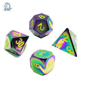 Juego de dados poliédricos, accesorio TRPG, 7 dados de colores mezclados - Product Image 2