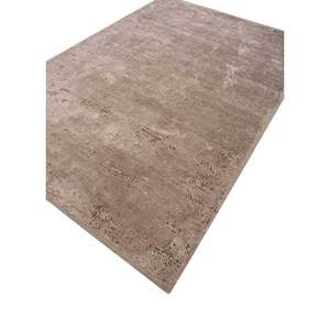 Alfombra Kavi de Lana y Seda de Bambú Anudada a Mano - Diseño Abstracto Teoría del Caos Beige Marrón para el Hogar, Alfombra de Yute Rectangular para Adolescentes y Pasillos Esk-316 - Product Image 2