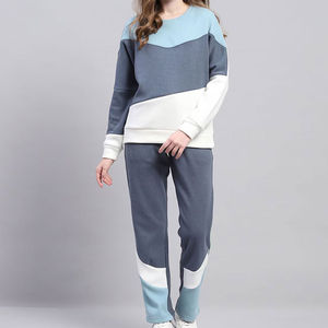 ชุดวอร์มผู้หญิงสีพื้นโลโก้สั่งทำ ผ้าฝ้ายออร์แกนิคกันน้ำ เป็นมิตรกับสิ่งแวดล้อม เหมาะสำหรับออกกำลังกายและวิ่ง - Product Image 1