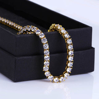 Collares de cadena de tenis de declaración de lujo para hombres Premium 3mm 4mm 5mm VVS Lab Grown Diamond 10K/14K/18K Gold GIA IGI Certified