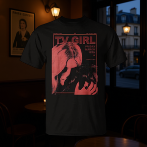 T-shirt photographique TV Girl French Exit, T-shirt promotionnel d'art français - Product Image 3