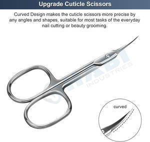 Tijeras para cutículas, hoja curva Extra fina, tijeras súper delgadas para cutículas, tijeras pequeñas profesionales con punta puntiaguda precisa - Product Image 2