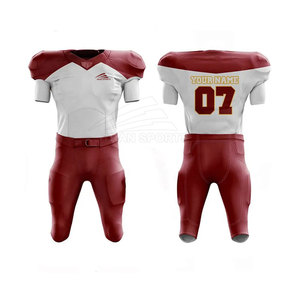 Meilleur prix 2024 : Ensembles d'uniformes de football américain, vêtements de sport très demandés, respirants, grandes tailles, 100 % polyester, antibactériens, séchage rapide - Product Image 1