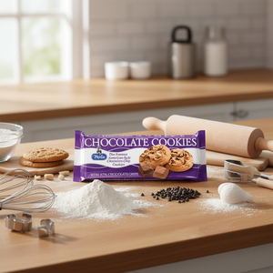 Biscotti al Cioccolato MERBA, Texture Semi-Morbida, Biscotti a Goccia Dolci, Confezione da 200g - Product Image 3