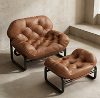 Fauteuil de relaxation au choix du client, design surdimensionné, en cuir anti-griffures pour chat, canapé individuel pour appartement urbain