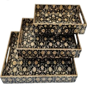 Bandeja de MDF impresa de la mejor calidad, diseño cuadrado moderno para servir el almuerzo, la cena en la cocina para Ramadán con tema de frutas a bajo precio - Product Image 2