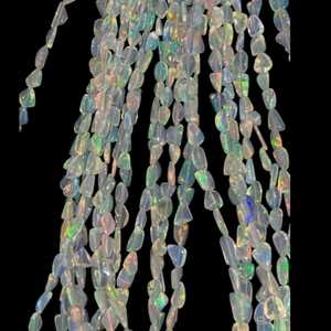 นักเก็ตโอปอลชาวเอธิโอเปียทรงเรียบลูกปัดโอปอลธรรมชาติขนาด3x4มม. สายอัญมณีหลวมสำหรับสร้อยคอสร้อยข้อมือเครื่องประดับ - Product Image 2