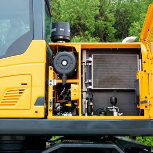 Excavadora de ruedas Hyundai HW155 original con motor Cummins Nueva excavadora usada de bajo precio - Product Image 2