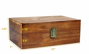 Caja de Almacenamiento de Aceites Esenciales de Madera Pulida Reutilizable con Diseño de Cruz Personalizado de Dream Crafts India, Regalo Empresarial para 40 Botellas Estándar - Product Image 5