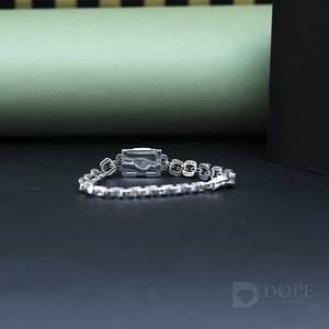 Lujo Moissanite Diamond Lab Grown Diamond Pulsera 18kt Oro blanco sólido con diseño exclusivo Chapado en oro para cada lugar - Product Image 2