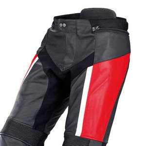 Pantalon de moto professionnel de haute qualité en cuir de vachette personnalisé pour hommes impression et broderie personnalisées pantalon de moto grande taille - Product Image 4
