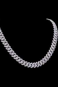 Collar de Cadena Cubana de Lujo con Incrustaciones de Diamantes, Moissanita VVS, Chapado en Rodio, Plata de Ley Ortodoxa, Joyería para Regalo de Fiesta - Product Image 6