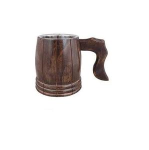 Taza de café de madera vintage Tumbler Rust Glaze Tea Milk Beer Taza con mango de madera Agua con al mejor precio - Product Image 1