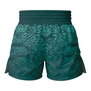 กางเกงขาสั้น MMA ปักลายดอกไม้สำหรับผู้ชายการฝึกออกกำลังกายการยืดพอดีเอวสูงคิกบ็อกซิ่งออกแบบได้ตามต้องการ - Product Image 2