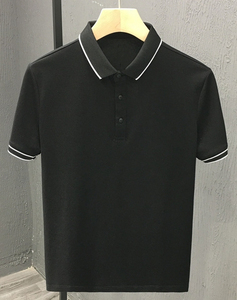 Nueva Camiseta de Alta Gama para Hombre, de Color Sólido, Manga Corta, Ropa de Verano para Hombre - Product Image 1