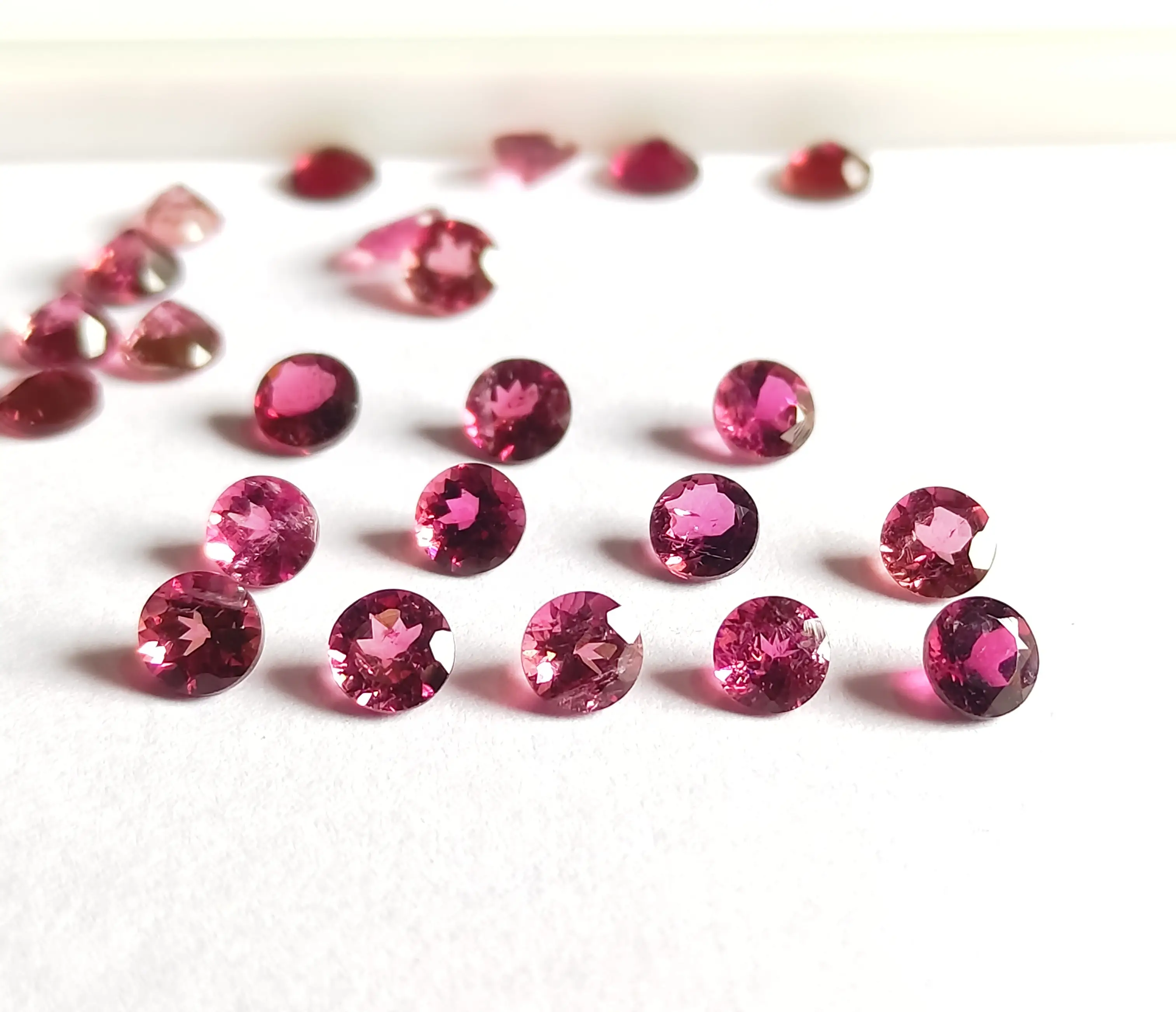 High Quality Pink Tourmaline Natural 3mm Size Tourmaline Semi Precious Loose Gemstones In Wholesale Price
