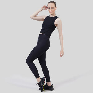 เสื้อกล้ามผู้หญิงลำลองผ้าสแปนเด็กซ์/ โพลีเอสเตอร์, เป็นมิตรกับสิ่งแวดล้อม240gsm ระบายอากาศไม่มีปกสั้น - Product Image 2