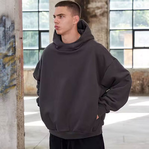 Acid Wash Sudaderas con capucha para hombre Pullover Oversized Acid Wash HIP HOP Sudadera con capucha en negro Sudaderas con capucha de gran tamaño - Product Image 6