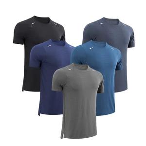 Comfortable Custom Short Sleeve T <b>Shirt</b> Slim Fit Reflective Strip Gym <b>Shirts</b> <b>Men</b> Dry Fit Athletic T <b>Shirt</b> - Product Image 6