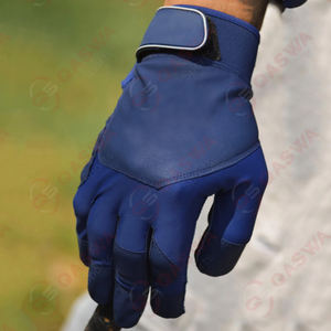 Gants de frappe de baseball à manchette courte sur mesure respirant poignet réglable 100% gants de frappeur en cuir de vachette originaux - Product Image 1