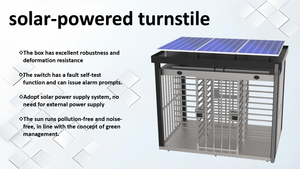ประตูหมุนเหวี่ยงหมุนได้โดยใช้พลังงานแสงอาทิตย์ทำจากสแตนเลส IP66ได้รับการยอมรับใบหน้า RFID - Product Image 6