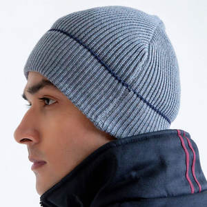 Gorros de Punto Unisex 100% Algodón con Puño, Gorros de Invierno Cálidos con Diseño de Dibujos Animados en Gris - Product Image 2