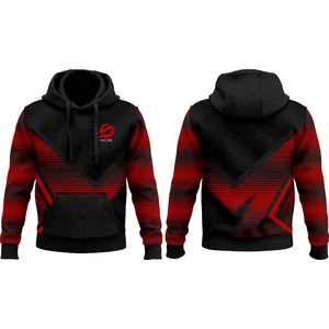 เสื้อฮู้ดดี้แบบซับลิเมชั่นสั่งทำพิเศษ ผ้าโพลีเอสเตอร์ถัก 100% แห้งเร็ว เหมาะสำหรับเล่นกีฬา ผู้ชาย ผู้หญิง ใส่ลำลองหรือฝึกซ้อม - Product Image 2