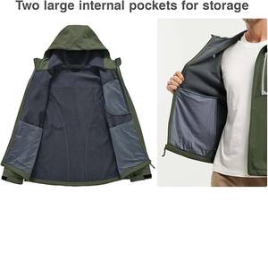 Personalizado de invierno de cáscara suave impermeable entrenamiento polar chaqueta Softshell para los hombres OEM - Product Image 6