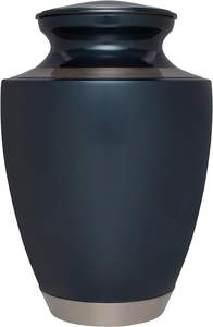 สำหรับผู้ใหญ่สุสานฝังศพโกศสำหรับเถ้ากระดูกมนุษย์ทำจากอะลูมิเนียมงานแฮนด์เมดขนาดใหญ่สีฟ้าน้ำทะเล - Product Image 3