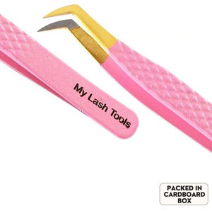 Pinces à cils en acier inoxydable avec revêtement mat, poignée antidérapante confortable, pointe extra longue professionnelle, anti-magnétique - Product Image 3