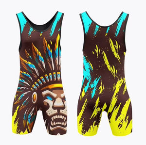 Singletes de Lucha Personalizados de Pakistán, Unisex, Económicos, Transpirables, de Spandex/Nailon, de Alta Calidad, con Impresión por Sublimación, Color/Logotipo Personalizados - Product Image 1