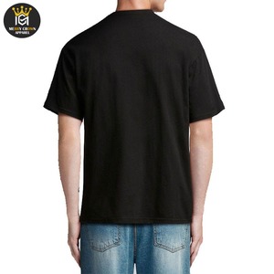 T-shirt à manches courtes pour hommes avec logo personnalisé sérigraphié T-shirt 100% coton avec strass pour hommes coupe ample - Product Image 3