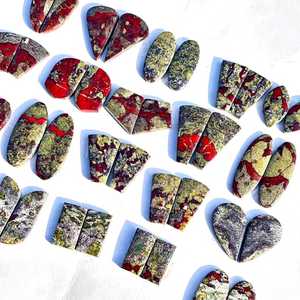 หินคู่มังกรพลอยหินเลือด100เปอร์เซ็นต์จากธรรมชาติ - Product Image 4