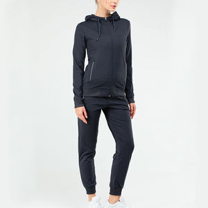 Nuevo chándal de entrenamiento de moda para mujer, conjunto de pantalones de dos piezas, pantalones superiores con cremallera estampada y cuello levantado, traje de 2 piezas - Product Image 6