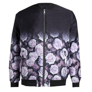 Chaqueta Bomber de sublimación de satén para hombre 2021, tela de lona de alta calidad, cuello levantado, nueva moda, estilo callejero, ropa de invierno - Product Image 4