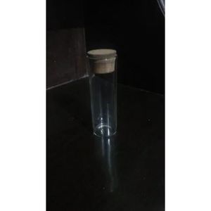 Verre borosilicaté pour tube à essai avec fond plat et bouchon en bois - Matériel de qualité supérieure pour les tests et la recherche en laboratoire - Product Image 1