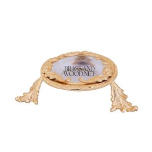 Cenicero elegante de cristal y latón macizo - Product Image 3