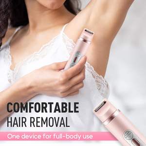 เครื่องโกนขนไฟฟ้าไร้สายสำหรับผู้หญิง IPX7 กันน้ำ ใช้ได้ทั้งแบบเปียกและแห้ง กำจัดขนได้อย่างมีประสิทธิภาพบนใบหน้า ริมฝีปาก คาง รักแร้ ขา - Product Image 5