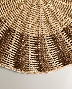 Mantel individual redondo de ratán marrón Productos ecológicos Hecho en Vietnam Mantel Decoración de mesa al por mayor - Product Image 5