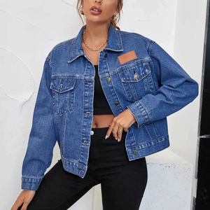 Chaquetas Vaqueras de Mezclilla para Mujer, Estilo 2024, con Logotipo Personalizado, Precio al por Mayor, Ropa Casual Urbana, Precio Económico - Product Image 1