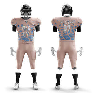 Conjunto de pantalones cortos de Jersey de poliéster 100% personalizables, ropa de fútbol americano de malla transpirable de alta calidad, parte delantera de talla grande personalizada - Product Image 4