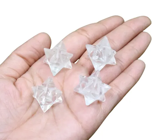 Cuarzo Natural transparente Merkaba, cristal de alta calidad, tallado a mano, Estrella Merkaba, para regalo, 8 puntos, venta al por mayor